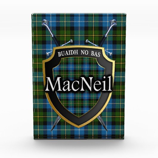 Scottish Clan MacNeil Tartan Fotoblock (Vorderseite)