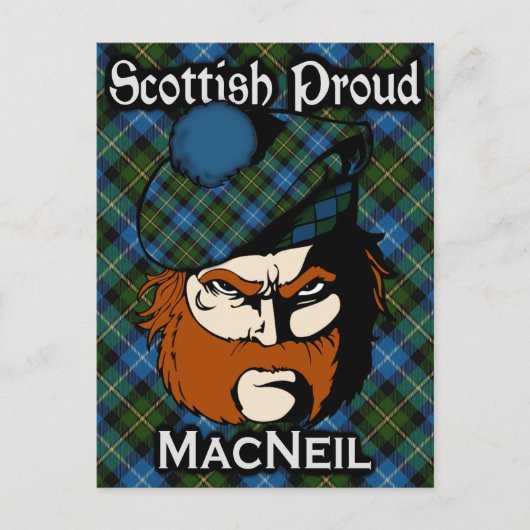 Scottish Clan MacNeil Tartan Postcard Postkarte (Vorderseite)