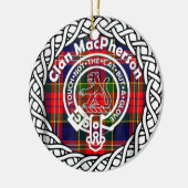 Scottish Clan MacPherson Tartan und Wappen Keramik Ornament (Links)