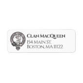 Scottish Clan MacQueen Abzeichen Address Label (Vorne)