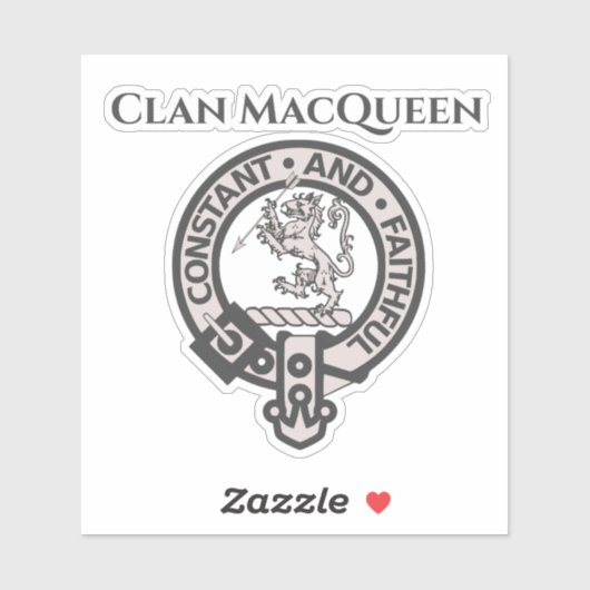 Scottish Clan MacQueen Wappen Abzeichen Sticker (Blatt)