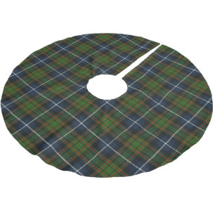 Scottish Clan MacRae Hunting Tartan Polyester Weihnachtsbaumdecke