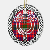 Scottish Clan MacRae Tartan und Wappen Keramik Ornament (Links)