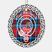 Scottish Clan MacTavish Tartan und Wappen Keramik Ornament (Links)