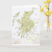 Scottish Clan Map of Scotland Karte (Gelbe Blume)