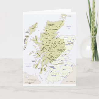Scottish Clan Map of Scotland Karte