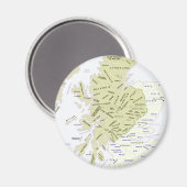 Scottish Clan Map of Scotland Magnet (Vorderseite/Rückseite)