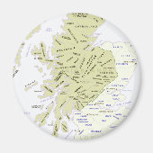 Scottish Clan Map of Scotland Magnet (Vorne)