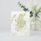 Scottish Clan Map of Scotland Postkarte (Stehend Vorderseite)