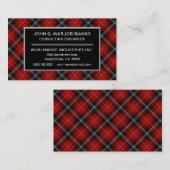 Scottish Clan Marjoribanks Tartan Kariert Visitenkarte (Vorne/Hinten)