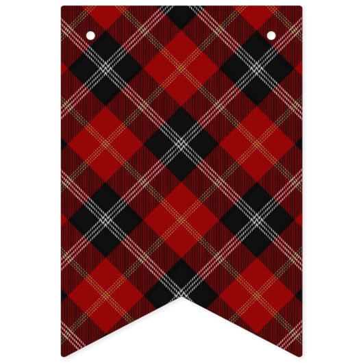 Scottish Clan Marjoribanks Tartan Wimpelkette (Dritte Fahne)
