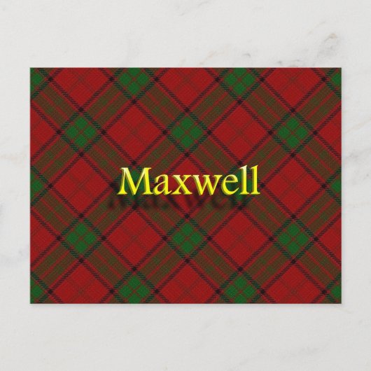 Scottish Clan Maxwell Postkarte (Vorderseite)