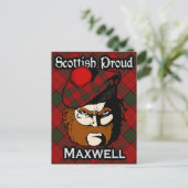 Scottish Clan Maxwell Tartan Postcard Postkarte (Stehend Vorderseite)