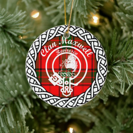 Scottish Clan Maxwell Tartan und Wappen Keramik Ornament (Baum)
