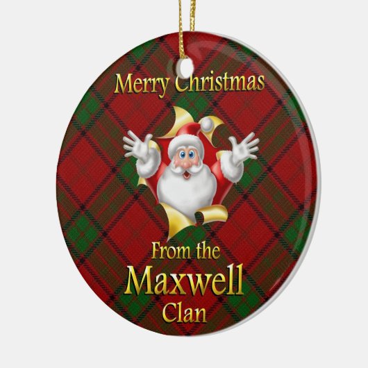 Scottish Clan Maxwell Weihnachtsdekoration Keramikornament (Links)