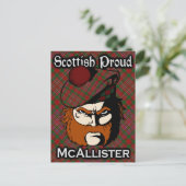 Scottish Clan McAllister Tartan Postcard Postkarte (Stehend Vorderseite)