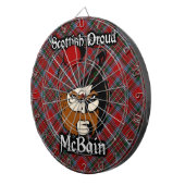 Scottish Clan McBain MacBain Tartan Dartboard Dartscheibe (Vorderseite rechts)
