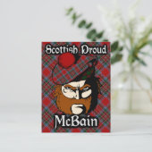 Scottish Clan McBain MacBain Tartan Postcard Postkarte (Stehend Vorderseite)