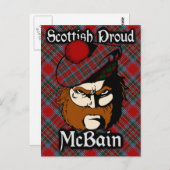 Scottish Clan McBain MacBain Tartan Postcard Postkarte (Vorne/Hinten)