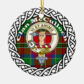 Scottish Clan McCulloch Tartan und Wappen Keramik Ornament (Vorne)