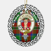 Scottish Clan McCulloch Tartan und Wappen Keramik Ornament (Links)
