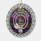 Scottish Clan McDonald Tartan und Wappen Keramik Ornament (Links)