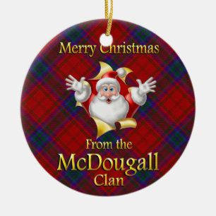 Scottish Clan McDougall Weihnachtsdekoration Keramikornament