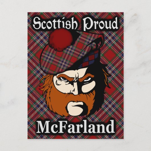 Scottish Clan McFarland Tartan Postcard Postkarte (Vorderseite)