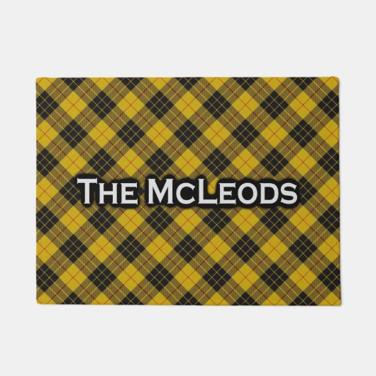 Scottish Clan McLeod MacLeod Tartan Welcome Mat Fußmatte (Vorderseite)