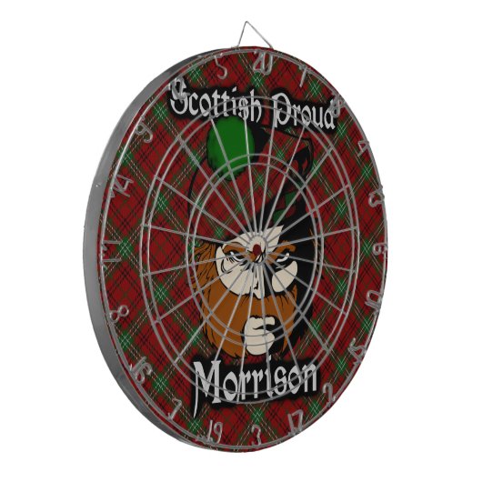 Scottish Clan Morrison Tartan Dartboard Dartscheibe (Vorderseite Links)