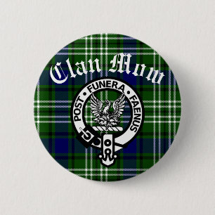 Scottish Clan Mow Wappen & Tartan Button