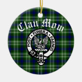 Scottish Clan Mow Wappen & Tartan Keramik Ornament (Vorne)