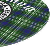 Scottish Clan Mow Wappen & Tartan Schneidebrett (Ecke)