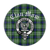 Scottish Clan Mow Wappen & Tartan Schneidebrett (Vorderseite)