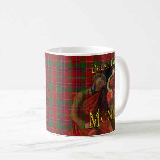 Scottish Clan Munro Tartan Kaffeetasse (VorderseiteRechts)