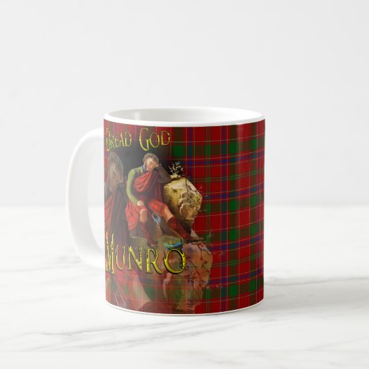 Scottish Clan Munro Tartan Kaffeetasse (Vorderseite Links)