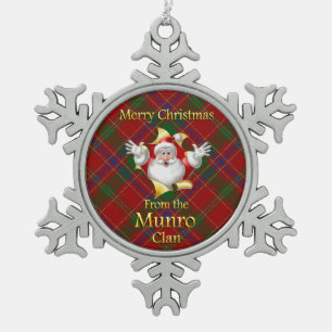 Scottish Clan Munro Weihnachtsdekoration Schneeflocken Zinn-Ornament