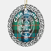 Scottish Clan Murray Tartan und Wappen Keramik Ornament (Links)