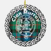 Scottish Clan Murray Tartan und Wappen Keramik Ornament (Hinten)