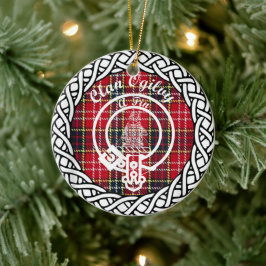 Scottish Clan Ogiluy Tartan und Wappen Keramik Ornament