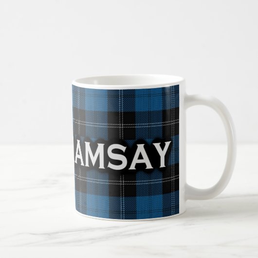 Scottish Clan Ramsay Blue Hunting Tartan Kaffeetasse (Rechts)