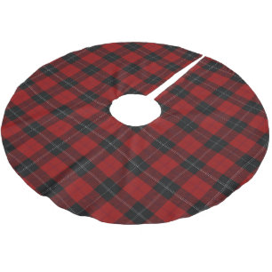 Scottish Clan Ramsay Ramsey Red Black Tartan Polyester Weihnachtsbaumdecke