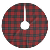 Scottish Clan Ramsay Ramsey Red Black Tartan Polyester Weihnachtsbaumdecke (Vorderseite)