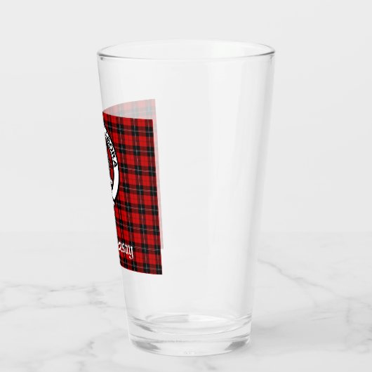 Scottish Clan Ramsay Wappen Abzeichen & Tartan Glas (Links)