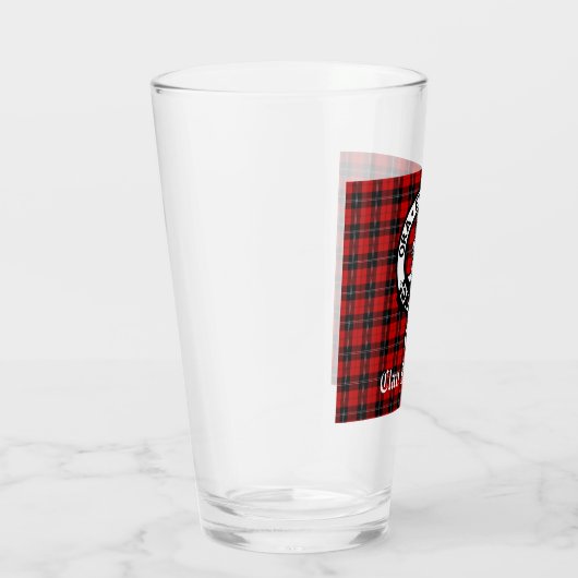 Scottish Clan Ramsay Wappen Abzeichen & Tartan Glas (Rechts)