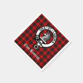 Scottish Clan Ramsay Wappen Abzeichen & Tartan Serviette (Ecke)