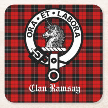Scottish Clan Ramsay Wappen & Tartan Customizable