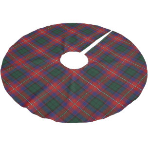 Scottish Clan Rattray Red Green Blue Tartan Polyester Weihnachtsbaumdecke