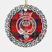 Scottish Clan Reed Tartan und Wappen Keramik Ornament (Vorne)