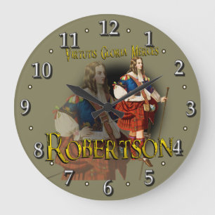 Scottish Clan Robertson Tartan Große Wanduhr